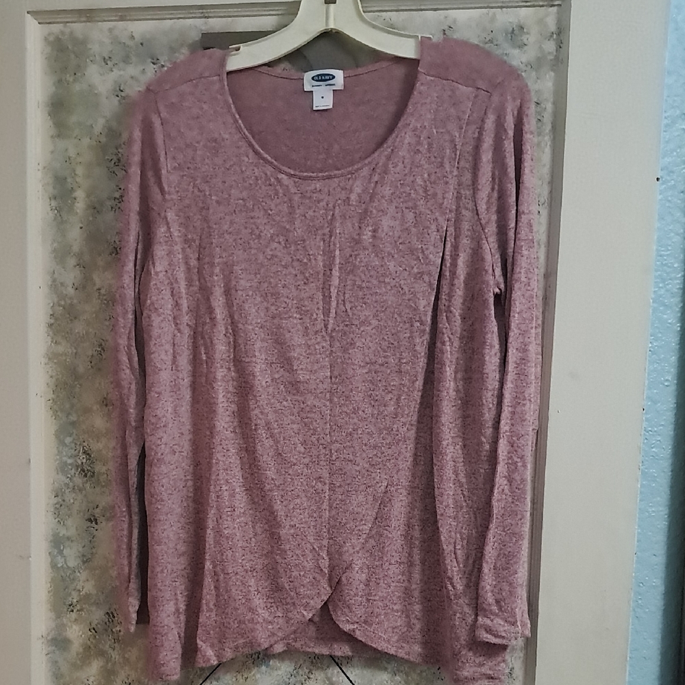 Old Navy Women's Heathered Pink Blouse